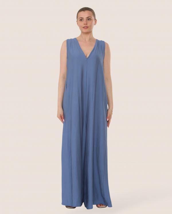 Pleat Back Crepe Jumpsuit - Terminal 1 Clothing